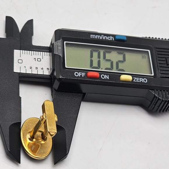 Vintage Roman Trojan Soldier Cufflinks Gold Brown Lucite 0.52 Inch Diameter - Picture 5 of 5